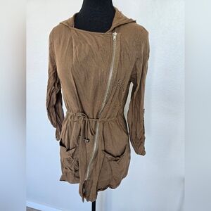 Zip up long shirt Cardigan